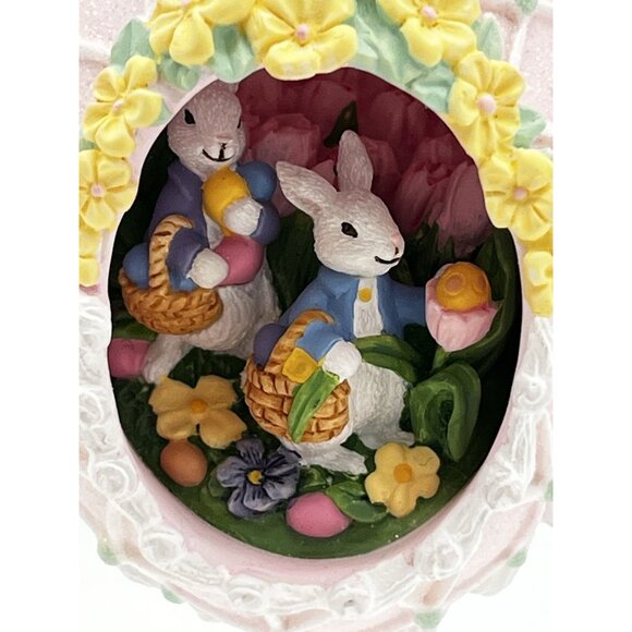 Hallmark Keepsake Ornament Easter Bunny 2002 & 2017 Rabbit Easter Egg lot of 3 - Picture 11 of 16